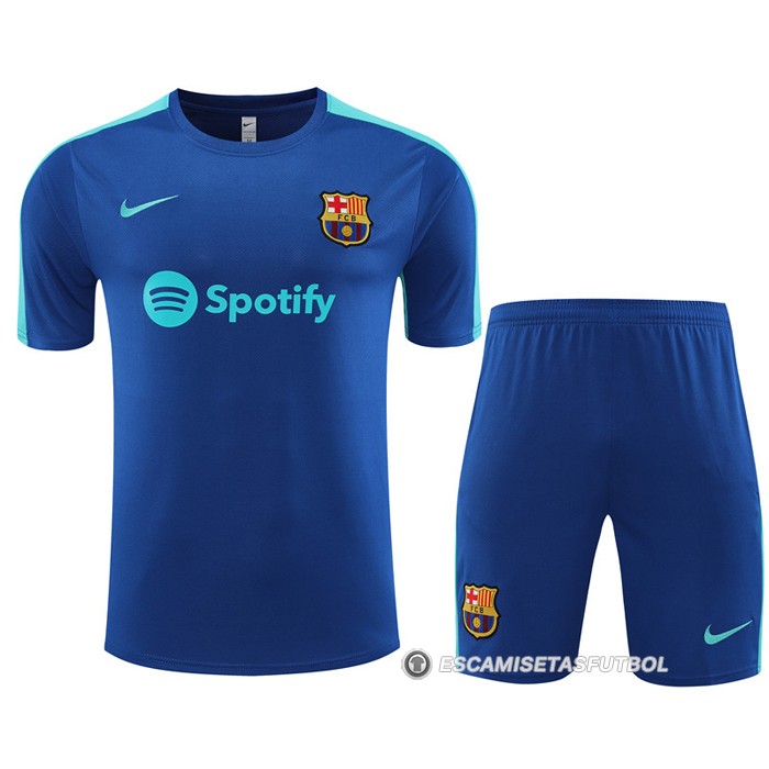 Chandal del Barcelona Manga Corta 23-24 Azul - Pantalon Corto